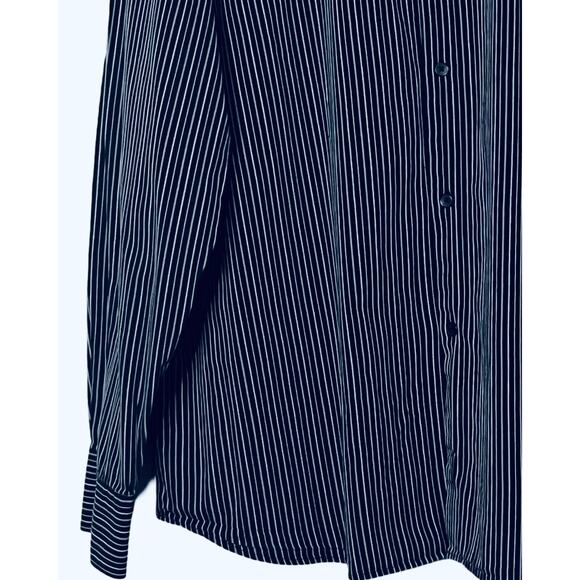 CALVIN KLEIN Mens Long Sleeve Shirt Size XXL Blue Button Up Dress Shirt Cotton - Picture 6 of 8